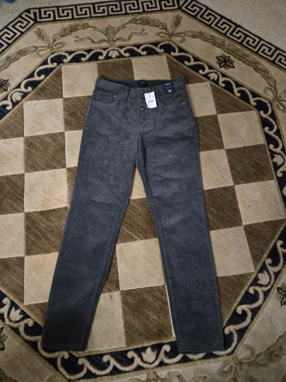 J Crew Women’s 9" High-Rise Gray Corduroy Skinny Jeans Size 27 NWT - Picture 12 of 12